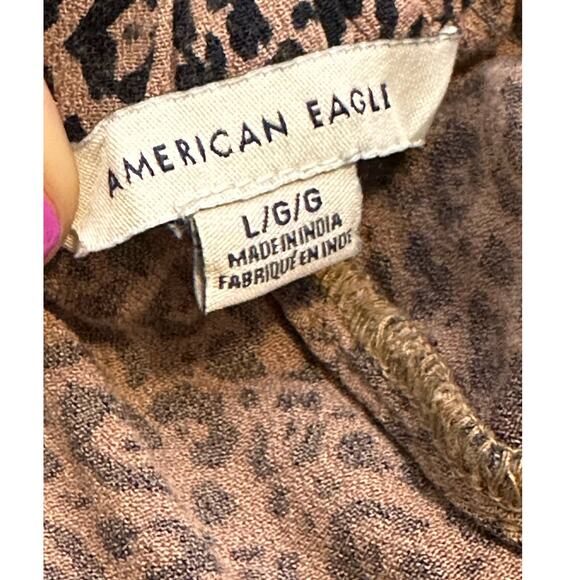 American Eagle animal print pull on high rise shorts size Large - Picture 3 of 9